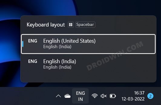 Enable Different Keyboard Layout for Different Apps in Windows 11