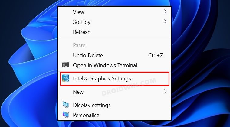 Add Intel Graphics Settings to Windows 11 Right Click Menu   DroidWin - 73