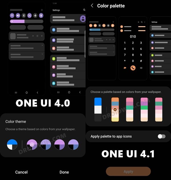 Inaccurate Material You Color Palette in Samsung One UI 4.1