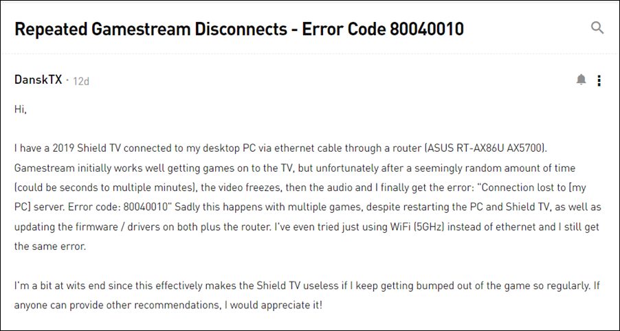 Nvidia Shield TV GameStream Moonlight not working
