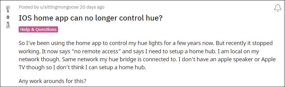 Philips Hue not working with Apple HomeKit