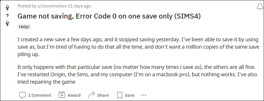 Sims 4 Error Code 0