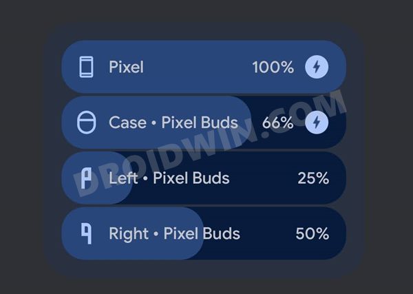 Battery Widget missing in Pixel android 12