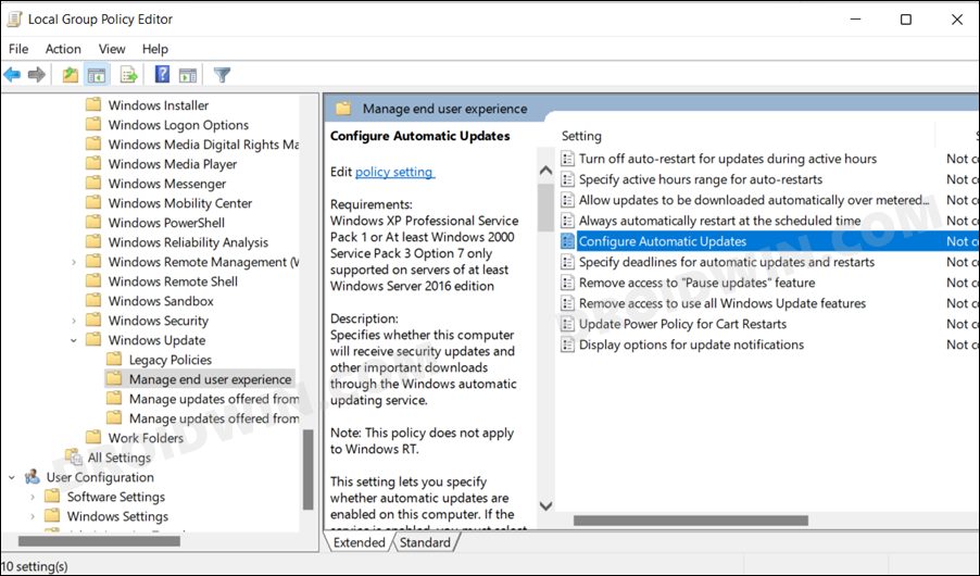 Remove Update and Shutdown Option from Windows 11 Power Menu - 19