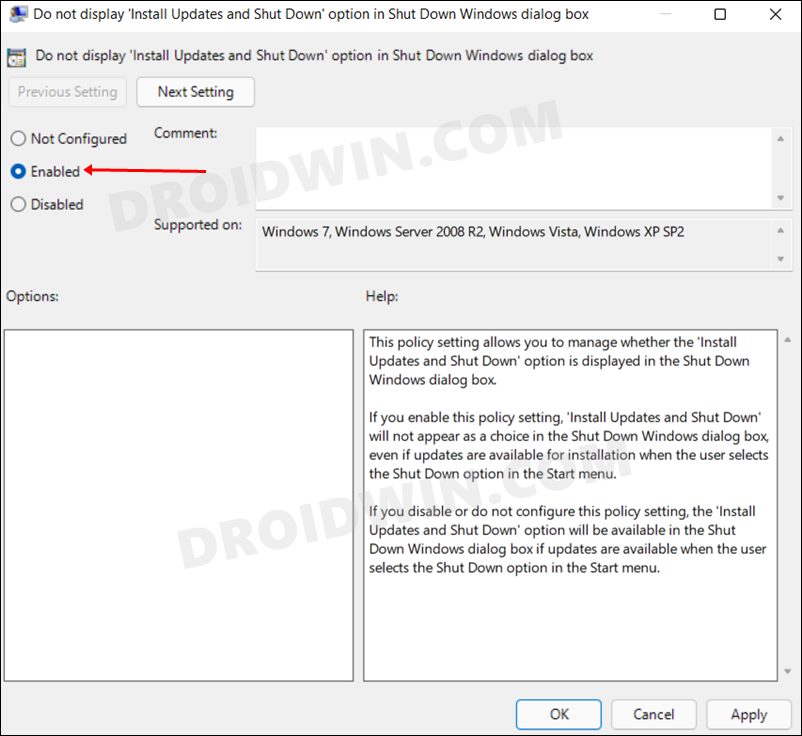 Remove Update and Shutdown Option from Windows 11 Power Menu - 63