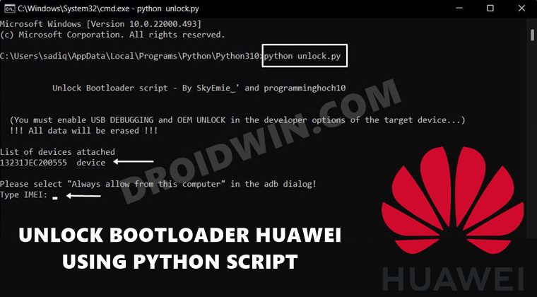 unlock bootloader huawei