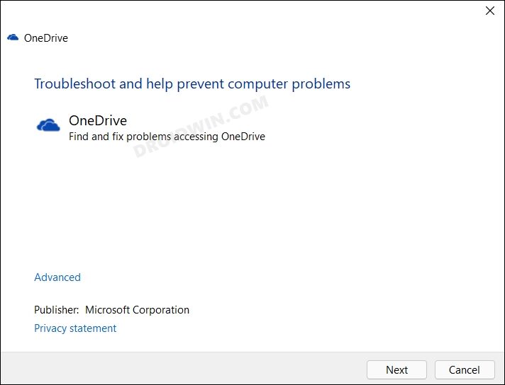 OneDrive not Syncing in Windows 11