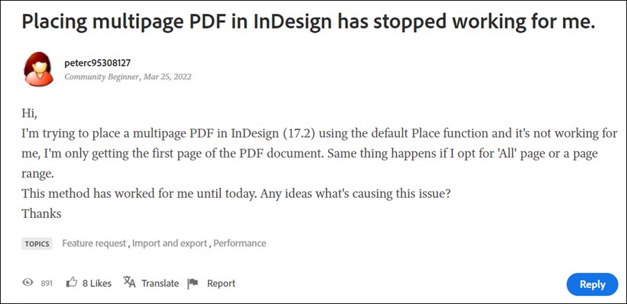 Cannot Import Multipage PDF files in Adobe InDesign  Fixed    DroidWin - 78