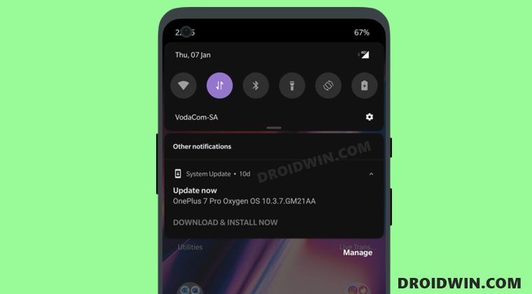 Disable Remove System Software Update Notification in OnePlus - 69