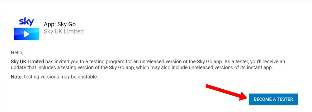 Sky Go App Crashing on Chromebook