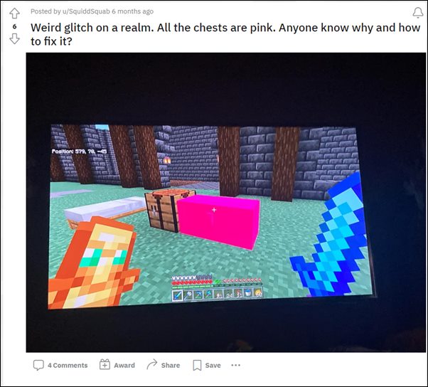 Minecraft Bedrock pink color blocks