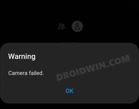 Camera Failed Samsung Galaxy