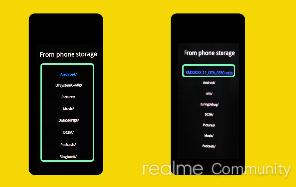 downgrade realme 8 android 12 to android 11