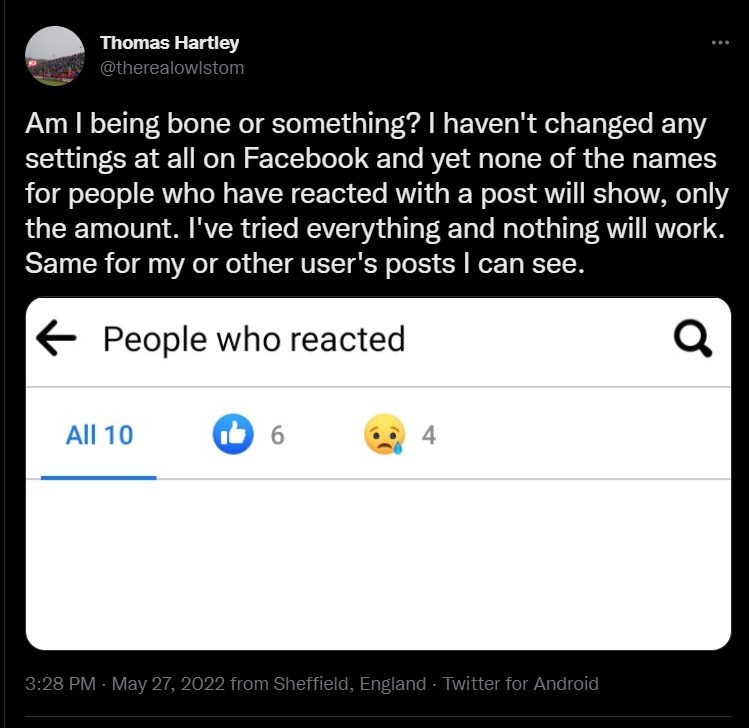 Cannot View Facebook Reactions   People who reacted  list Empty  Fix  - 17
