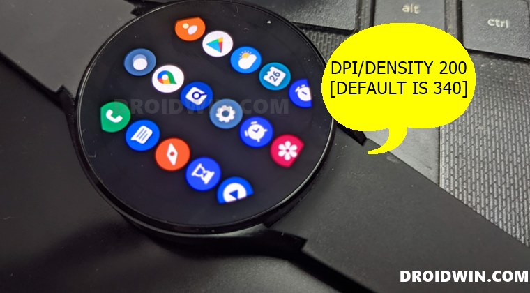 Change Screen Density DPI Display Size in Galaxy Watch 4 - 10
