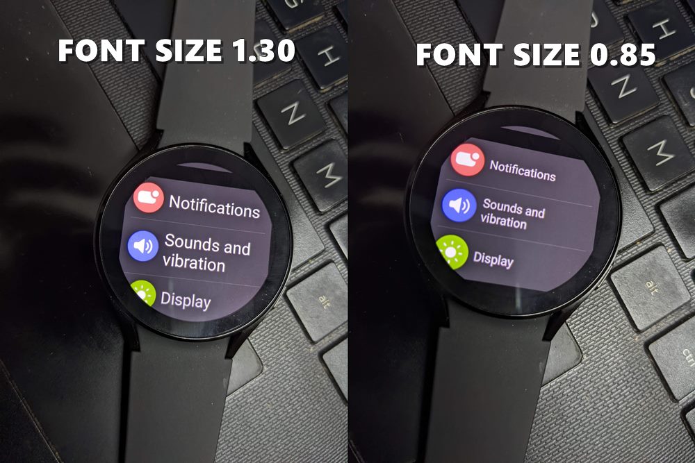 change font size Galaxy Watch 4