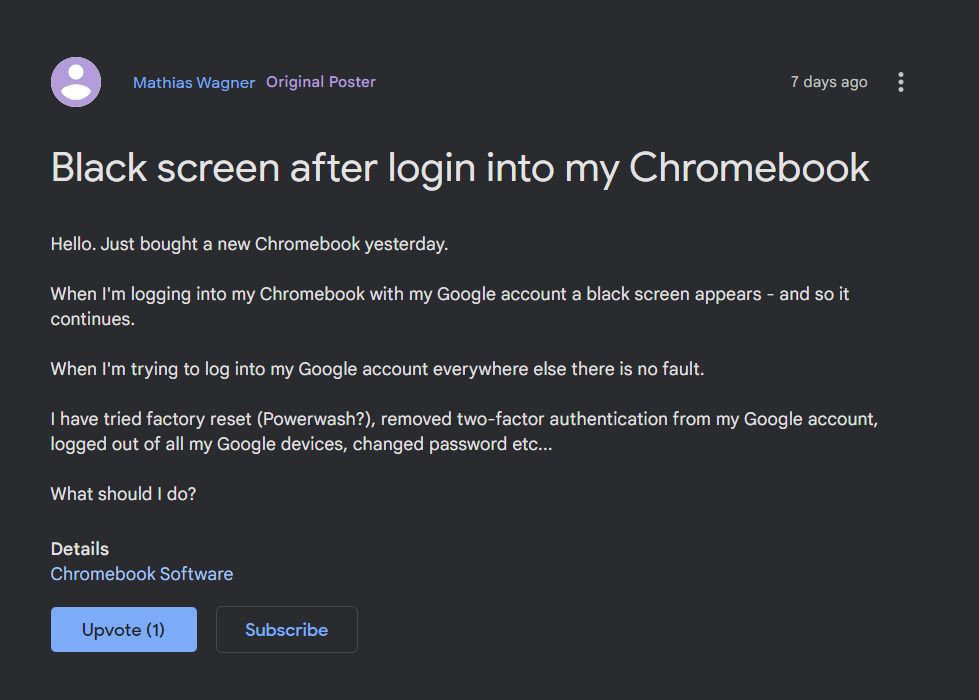 Chromebook Black Screen when trying to sign in  Fix    DroidWin - 26