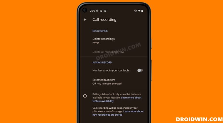 Enable Call Recording in Google Pixel