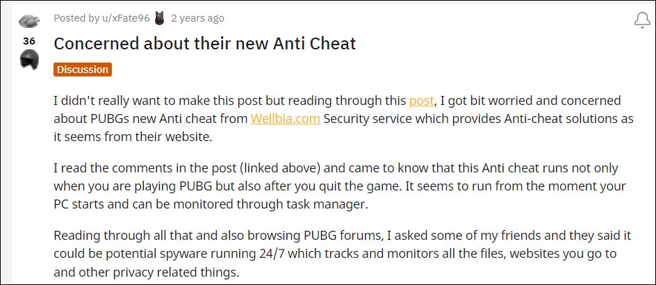 PUBG PC Crashing Wellbia Anti-Cheat