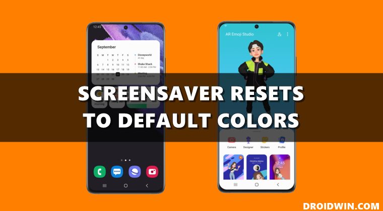 Samsung Screensaver Resets to Colors