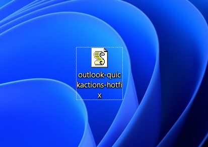 Shift Outlook Quick Actions Buttons to the Left