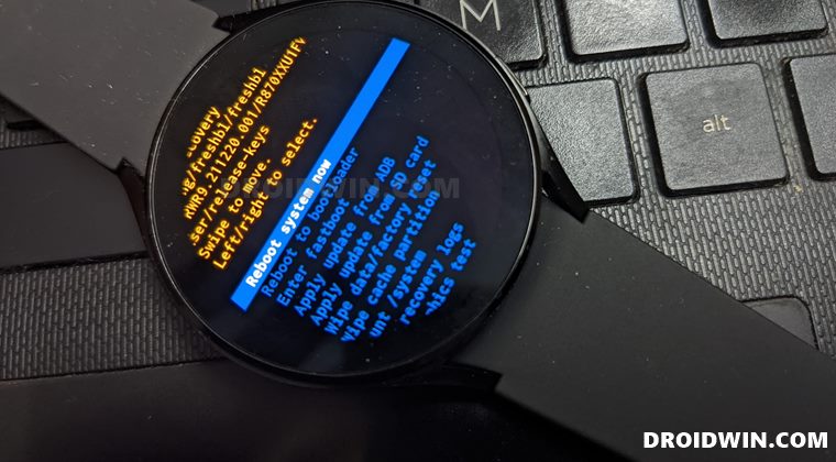 boot galaxy watch 4 to recovery mode