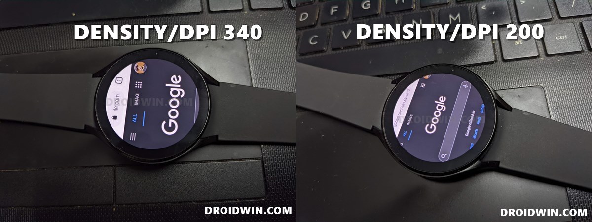 Change Screen Density DPI Display Size in Galaxy Watch 4 - 47