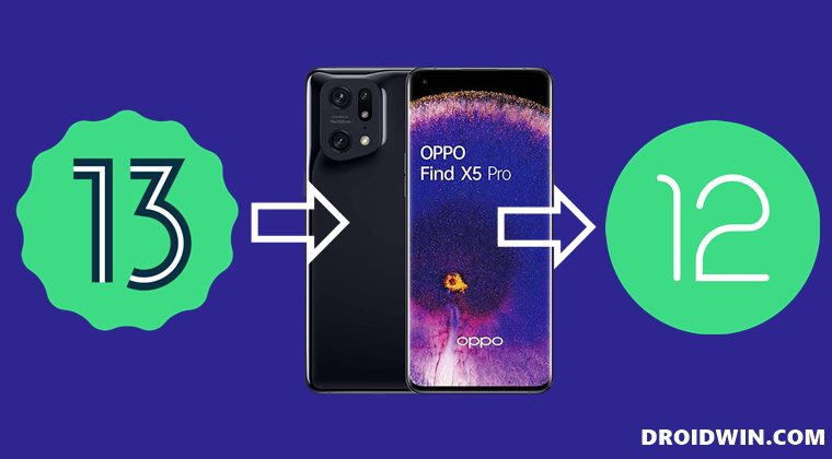 downgrade oppo find x5 pro from android 13 to android 12