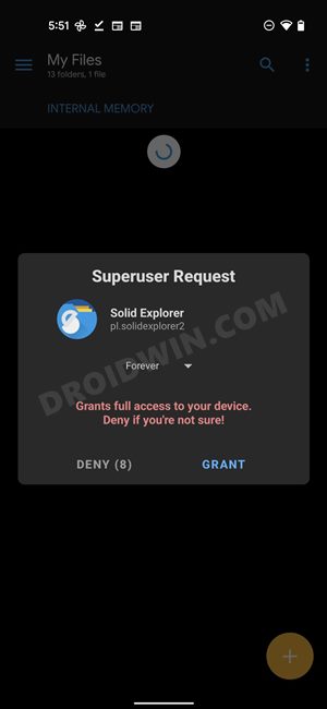 Grant Permission Missed Magisk SuperUser Request