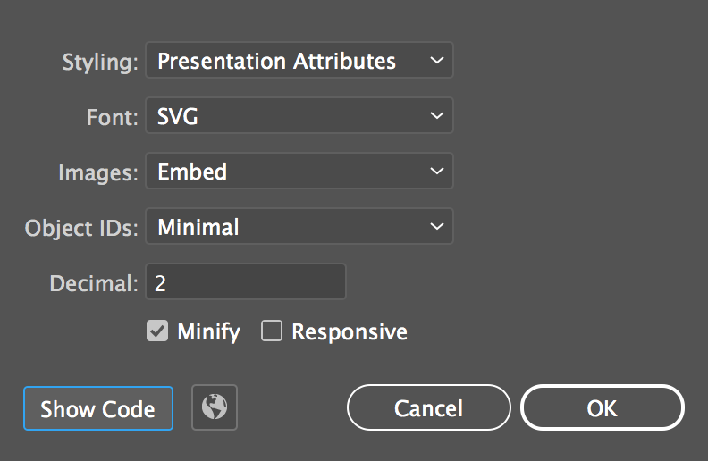 Adobe Illustrator SVG export issue