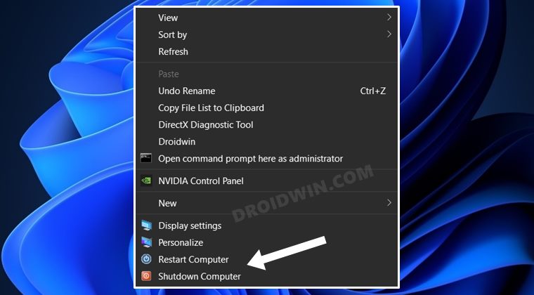 Add Power Menu to Windows 11 Right-Click Menu