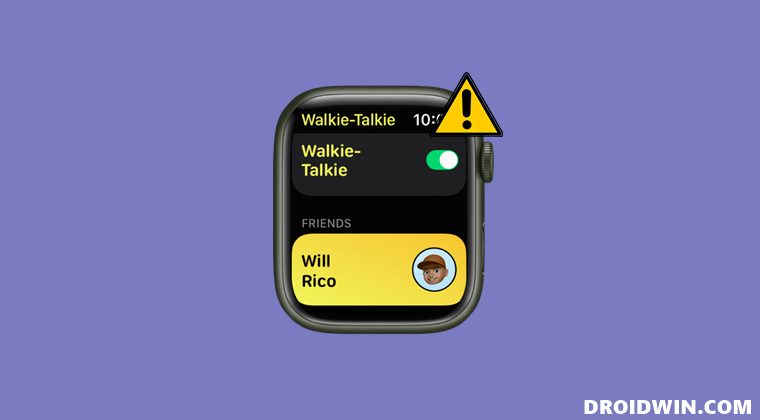 Apple Watch Walkie Talkie not working