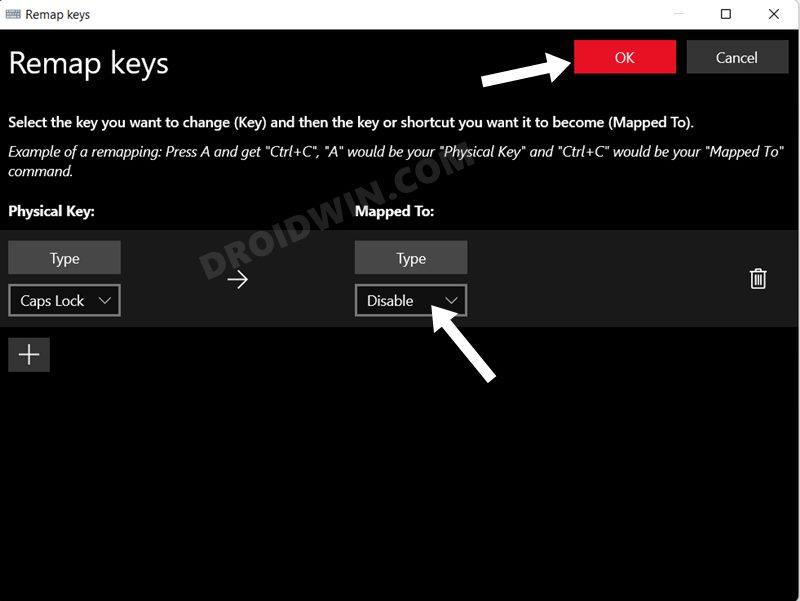 Disable a Keyboard Key in Windows 11