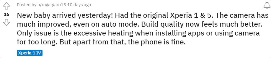 Sony Xperia 1 IV Overheating
