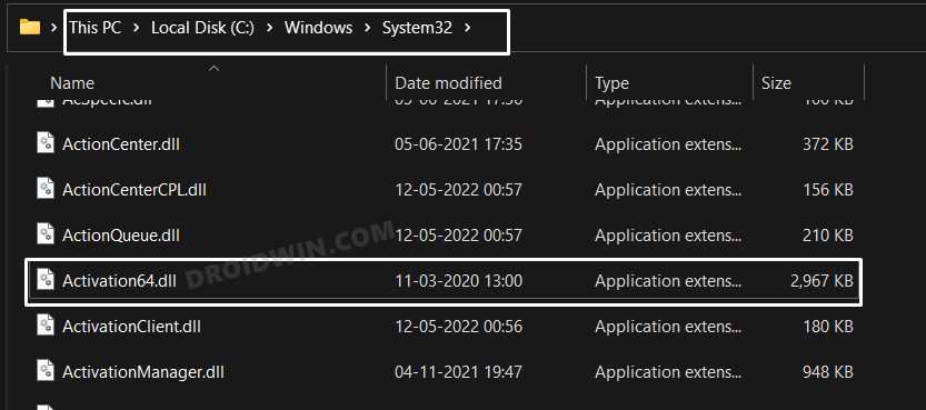 Activation64.dll is missing Error in Windows 11