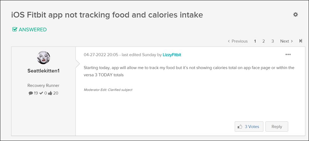 Fitbit App Not Tracking Calorie Intake