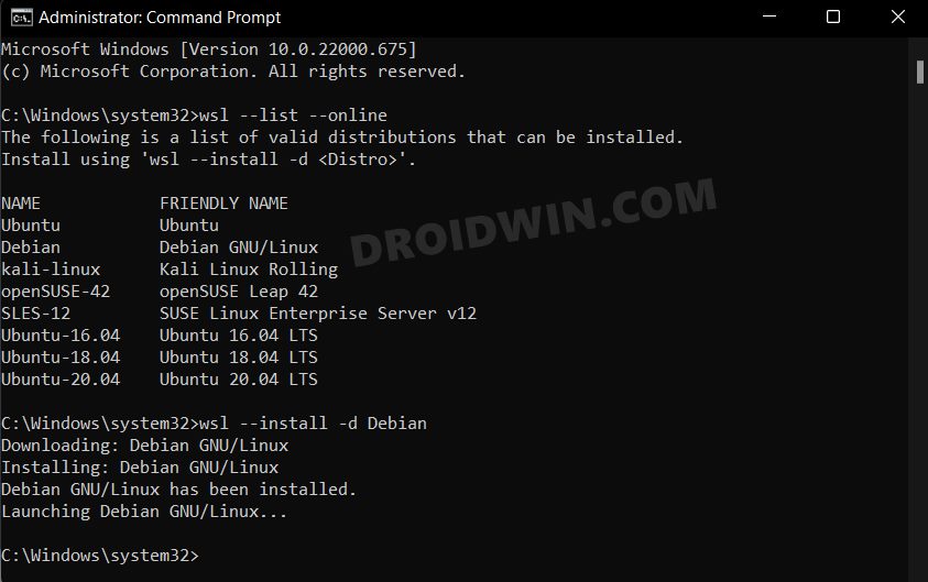run linux commands in windows 11