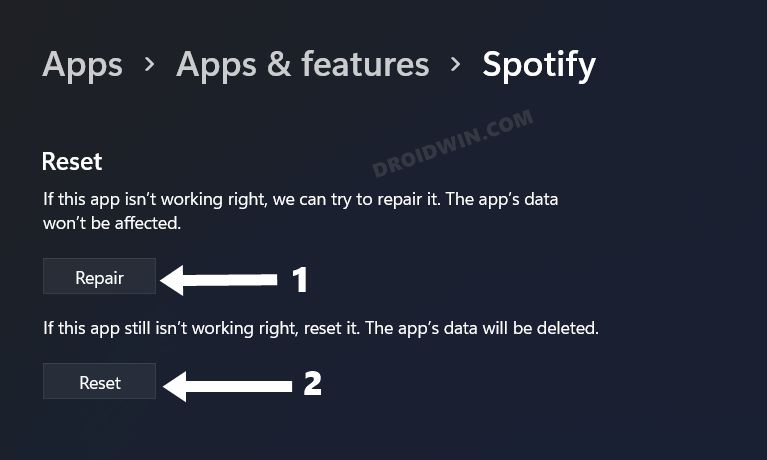 Spotify App not Working in Windows 11