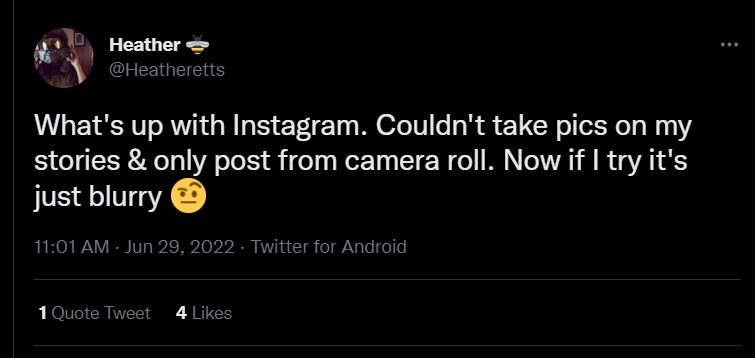 Cannot Upload Instagram Story Directly from Camera