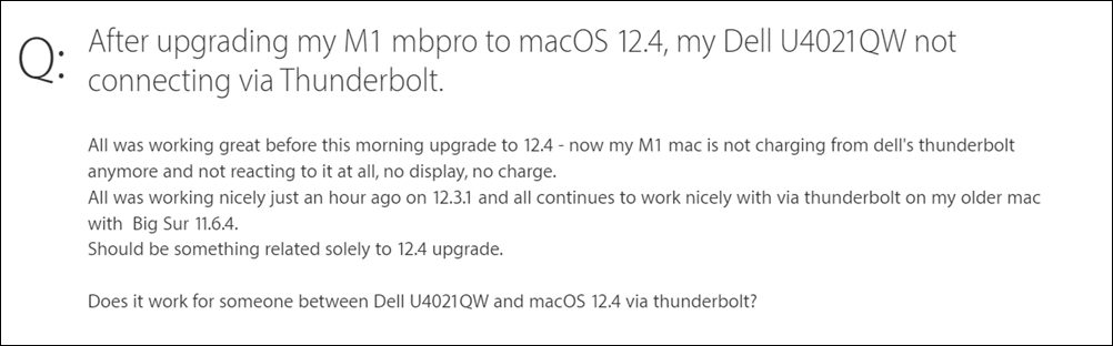 Cannot charge MacBook macOS 12.4