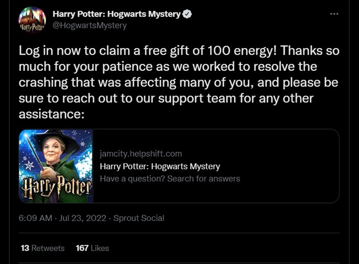 Harry Potter Hogwarts Mystery crashing