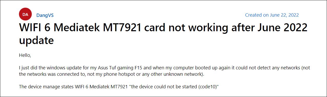 Wi Fi 6 Mediatek MT7921 card not working in Windows 11  Fixed  - 60