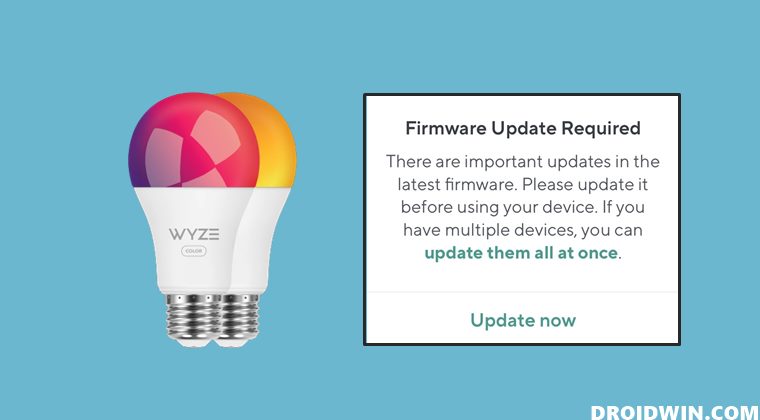 Wyze Firmware Update Required