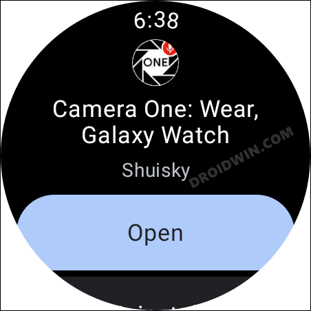 Access Camera Galaxy Watch 4