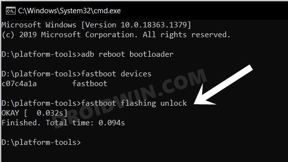 unbrick nothing phone 1 fastboot commands