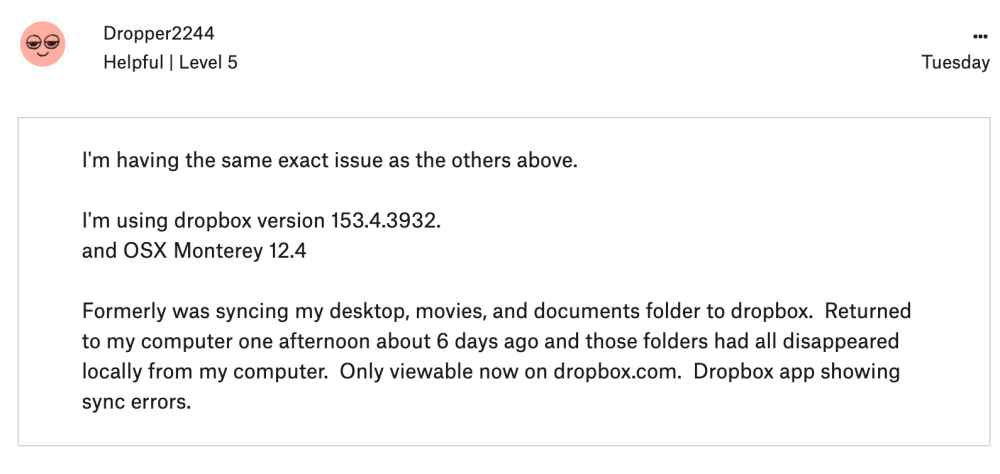how to refresh dropbox folder on mac