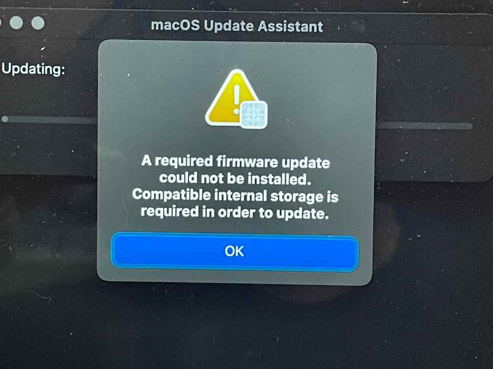 a required firmware update cannot be installed fix