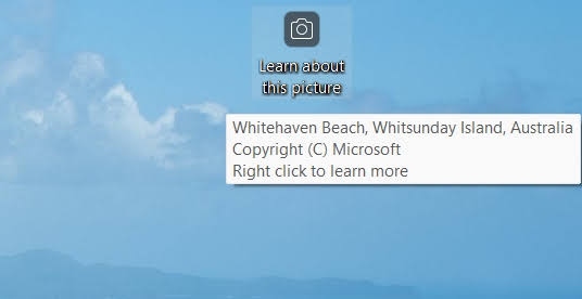 Remove Windows Spotlight  Learn about this picture  icon from Desktop - 81