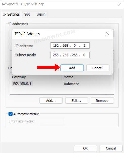 add multiple ip address windows 11