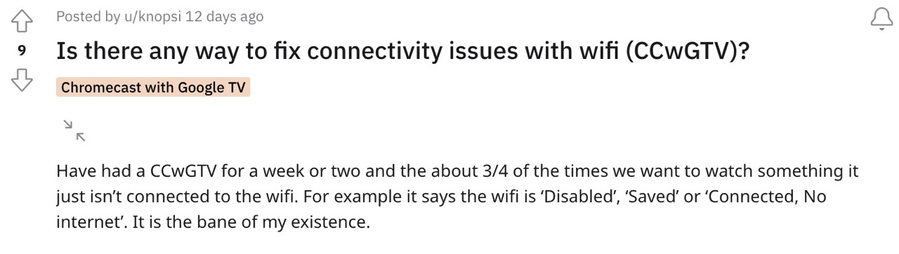 Google Chromecast cannot connect to Wi-Fi